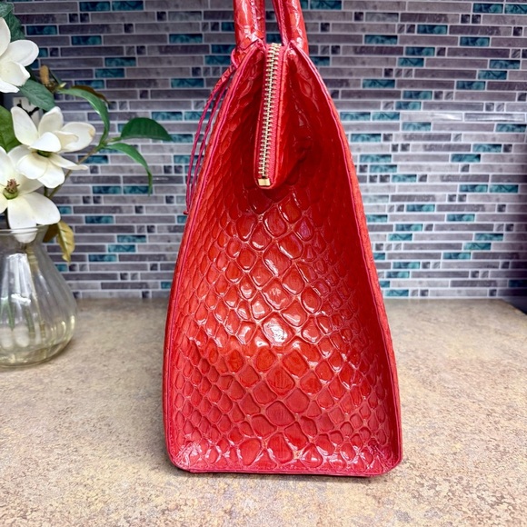 NWT Brahmin Caroline Candy Apple red snake purse - Picture 5 of 8